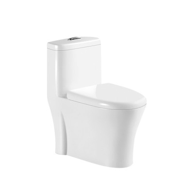 Bathroom Commode Toilet  Bathroom Modern Siphon Flushing White Ceramic One Piece Toilet