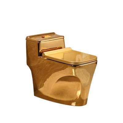 Hot sales in 2020 Electroplated golden  Luxurious decoration bathroom golden toilet