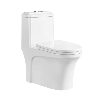 Floor Mount Toilet  Bathroom Modern Siphon Flushing White Ceramic For Home for Hotel One Piece Toilets