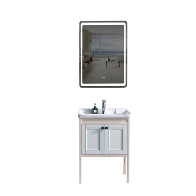 Fannisi F-1259 Popular cheap price Luxury PVC LED light Floor Mounted Bathroom vanity Bathroom Cabinet