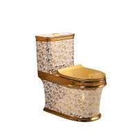 Chinese factory direct sales Electroplated golden  Luxurious decoration bathroom golden toilet