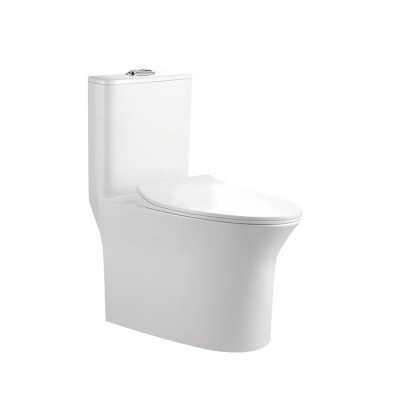 Hotel Toilet Seat Siphon Flushing White Ceramic One Piece Toilet Selling Toilet