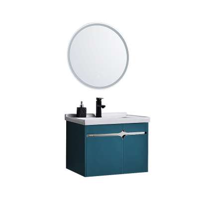 Fannisi high-definition LED mirror bathroom cabinet ceramics basin Classic blue bathroom cabinet bathroom vanities