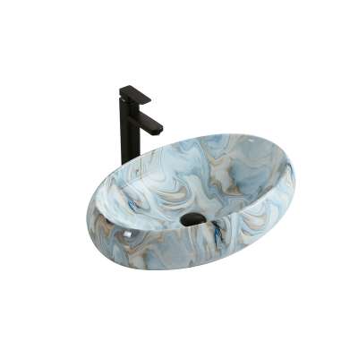 High Quality  hot sale nature stone pattern basin for bathroom wash basin bathroom sinks