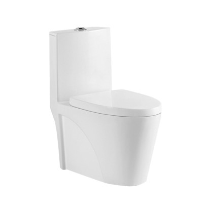 Floor Mount Toilet  Bathroom Modern Siphon Flushing White Ceramic One Piece Toilet Selling Toilet